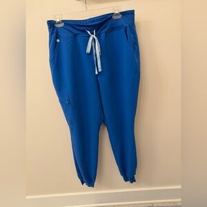 Figs Women’s Large Royal Blue Zamora Jogger Scrub Pants High Waisted